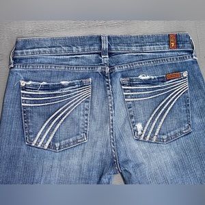 COPY - Women's 7 for All Mankind DOJO Original Trouser Jeans in Lake Blue Size …